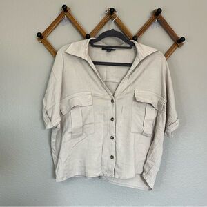 Moa Moa Beige Button-Up Shirt
